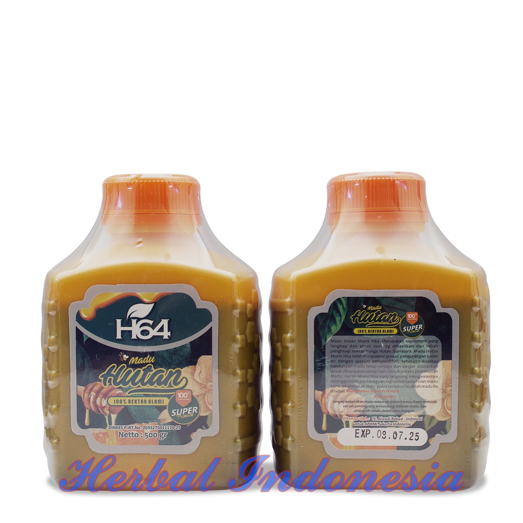 Madu Hutan Super H64 500gr | 100% Nektar Alami | Madu Super Premium