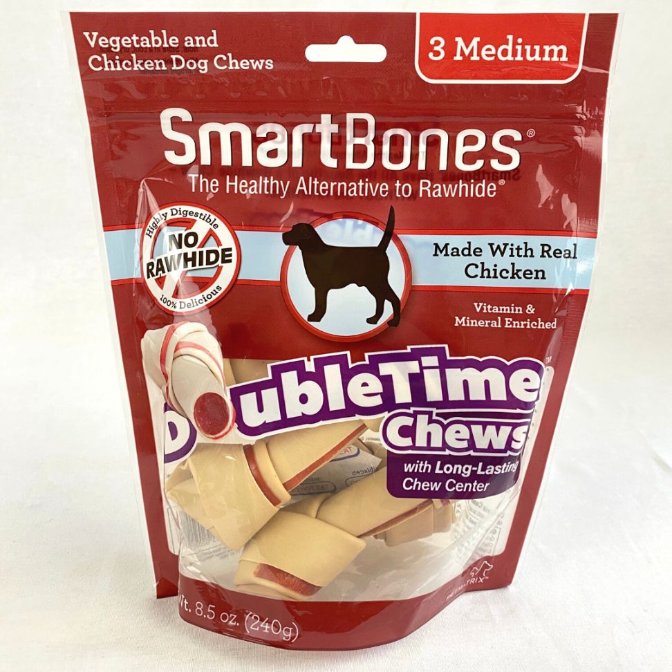 

SMARTBONES Snack Anjing Dental DOUBLETIME Bones Chicken Medium 3pcs