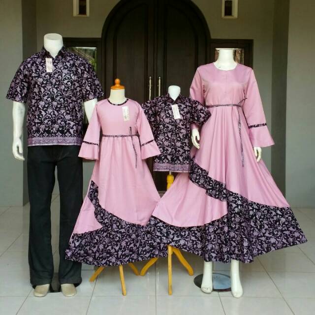 Baju Batik Couple Gamis Keluarga Modern Anak Muda Untuk Pesta Model Kombinasinya Shopee Indonesia