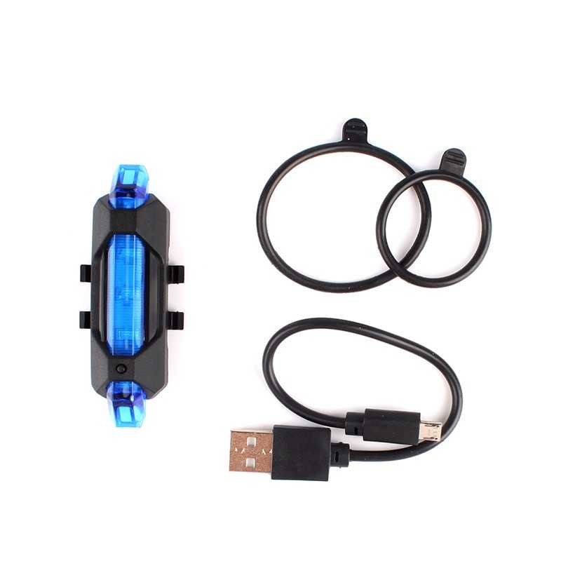 TERMURAH!!! Defensor Lampu Sepeda 5 LED Rechargeable DC-918 / Realpict