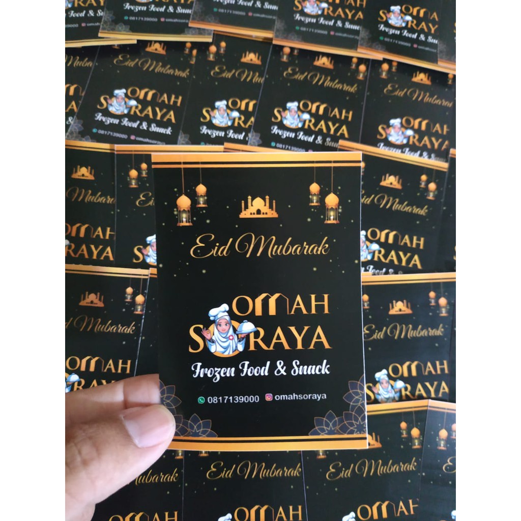 

Sticker Label Kemasan Bulat Kotak Cutting Putus Bahan Vinyl Tahan Air Paket 70 Ribu