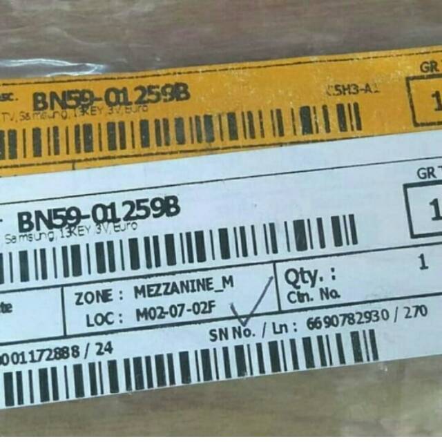 Remote Remot TV Samsung Original Smart TV Led Lcd Asli Ori BN59-01259B