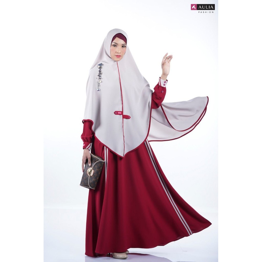 PROMO SET GAMIS HUMAIRA MAROON ORIGINAL BY AULIA FASHION BAZAR HARGA MURAH TERJANGKAU BAHAN FERANILA