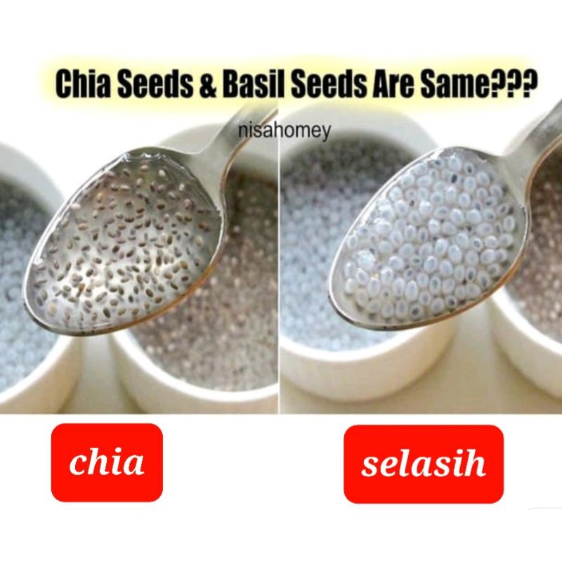 Chia seed organic superfood halal biji chia sejenis selasih makanan menu diet sehat keto vegan vegetarian super food