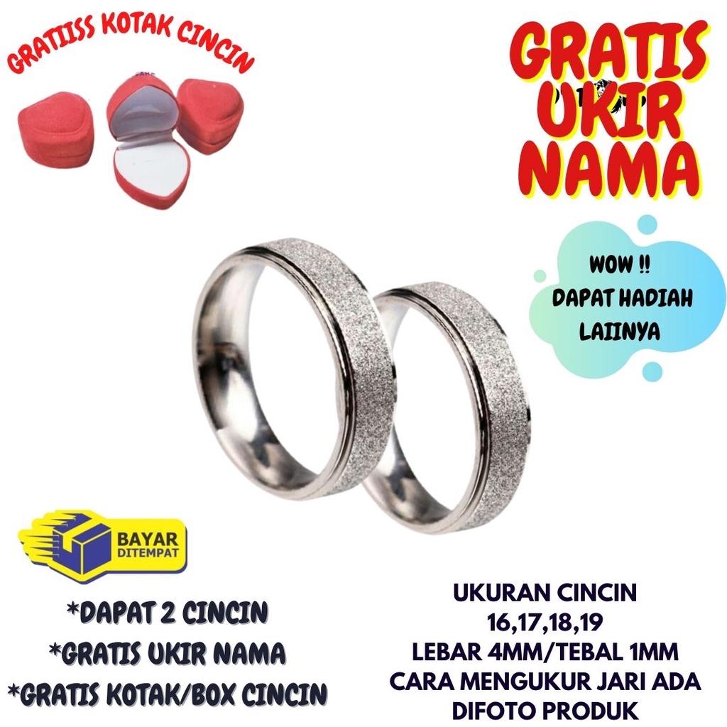 CINCIN NAMA TITANIUM,CINCIN COUPLE TITANIUM,CINCIN COUPLE UKIR NAMA,CINCIN TITANIUM,GRATIS UKIR NAMA,GRATIS BOX / KOTAK CINCIN,DAN DAPAT HADIAH LAIINNYAA