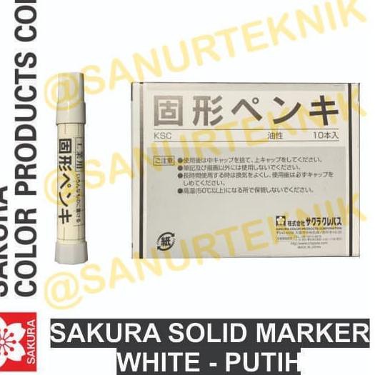 

Solid Steel Marker/ Spidol Penanda Besi Baja Permanen Sakura PUTIH
