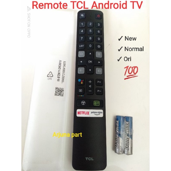 REMOTE TV TCL Android Smart TV for TCL Android 32"-55" Series A3,A5,A8,A10
