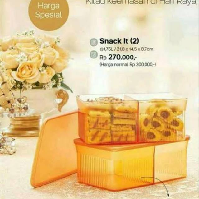 Tupperware Snack It Gold
