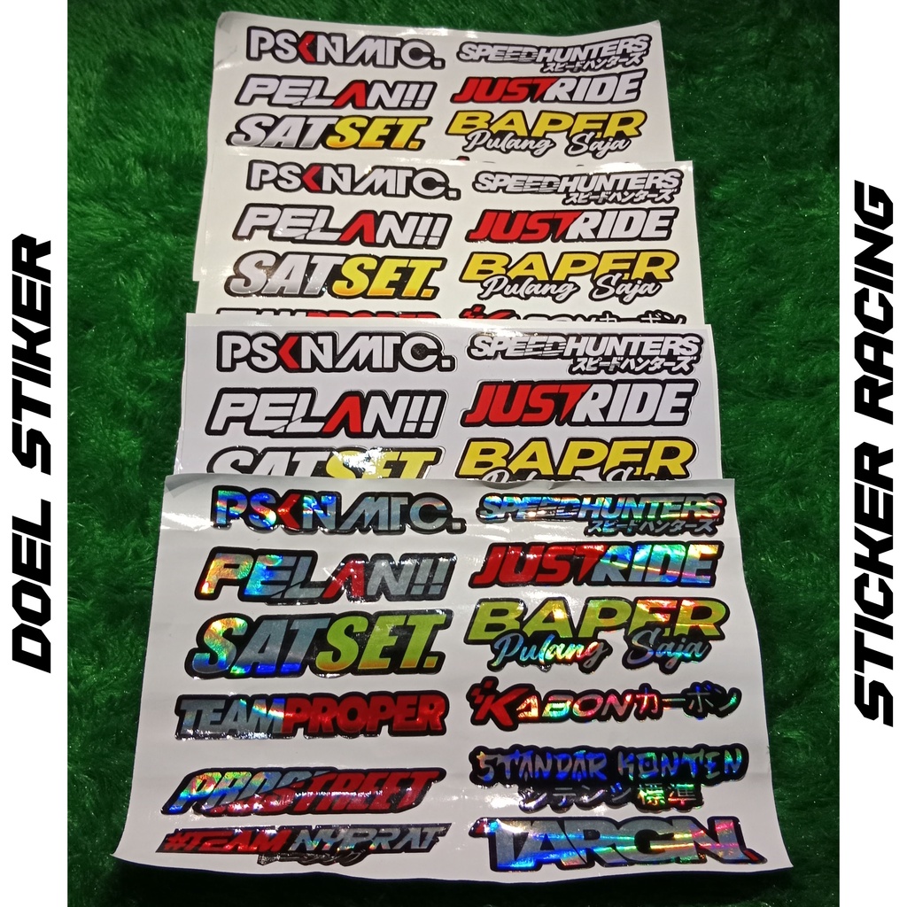 Sticker Racing Vinyl Pack Print &amp; Cut Sticker Motor Doel VOL.1