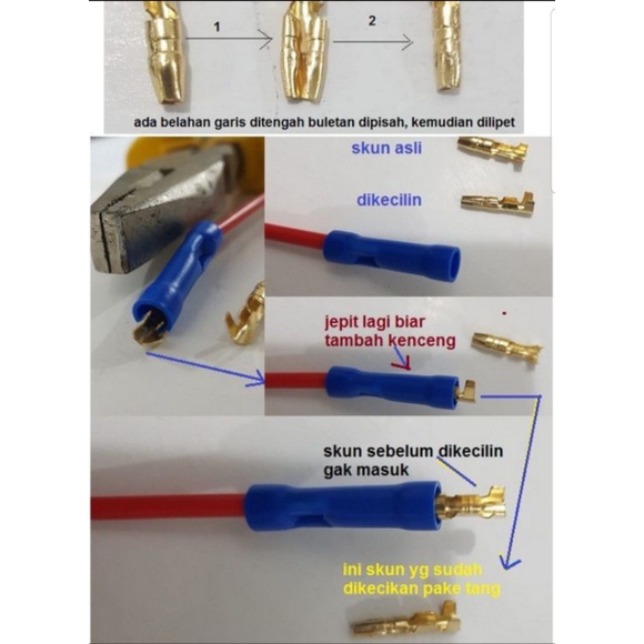 Soket Piggy Back Blade Fuse Tap Add A Circuit Sekring Jumper import Bonus Sekring 4 item