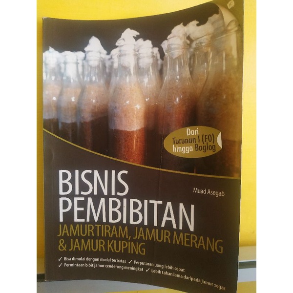 Buku obral murah Bisnis Pembibitan Jamur tiram, Jamur Merang & Jamur kuping