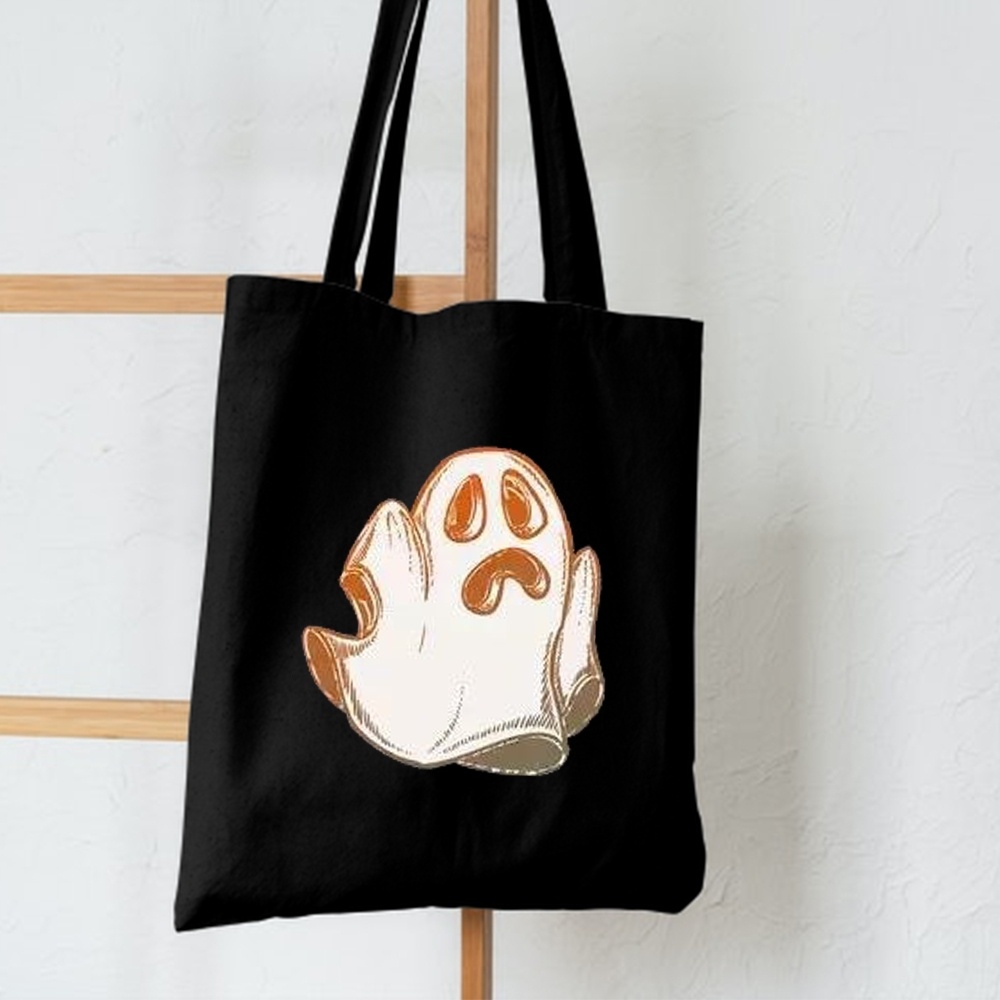 FLASH SALE 7.7 - TOTEBAG [RESLETING+MUAT LAPTOP] SEMI-KANVAS DINIR 300 UKURAN 33X38 CM BERMOTIF GHOST | TOTEBAG HITAM | TOTEBAG GHOST | TOTEBAG KERJA/KULIAH/SEKOLAH | TOTEBAG HANTU LARI | TOTEBAG TIGA HANTU | TOTEBAG HANTU TERBANG | TOTEBAG SAPU HANTU