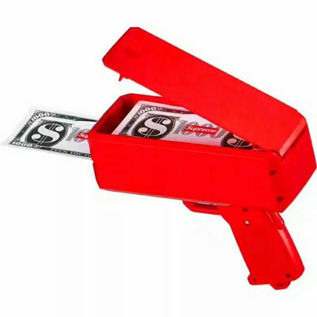 MONEY GUN SUPREME / MAINAN ANAK PISTOL UANG MONEY GUN LAUNCHER - Tembakan Pistol Keluar Uang Mainan Dollar Anak Termurah ST