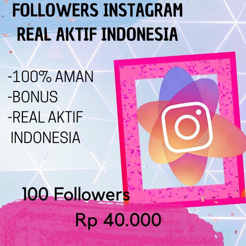 Instagram 100 Followers  | 100% Real Indonesia