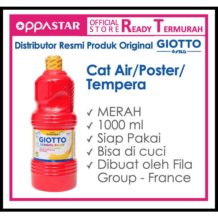 

Giotto School Paint 1000 Ml Red Merah