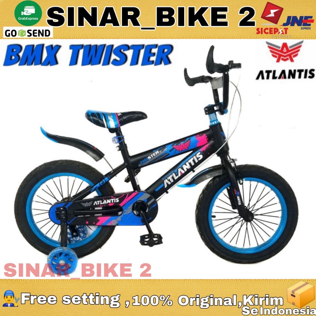 Sepeda Anak Laki BMX ATLANTIS TWISTER 12 16 &amp; 18 Inch Ban Jumbo