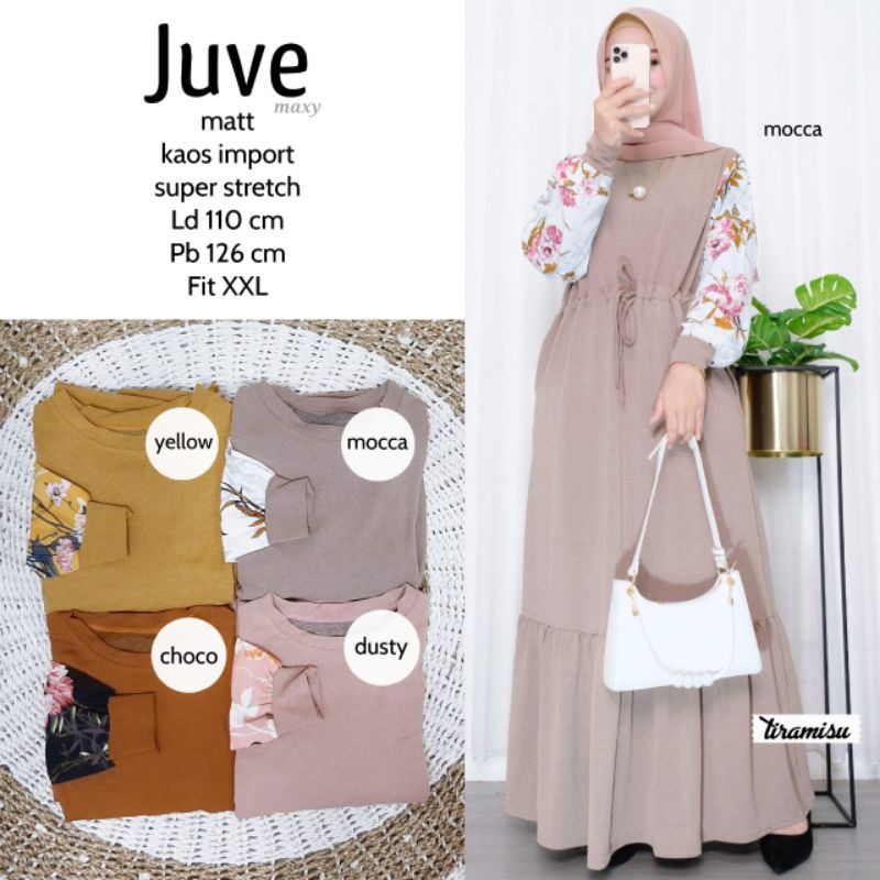 Juve Maxy Gamis Kombinasi Kaos by Tiramisu Solo