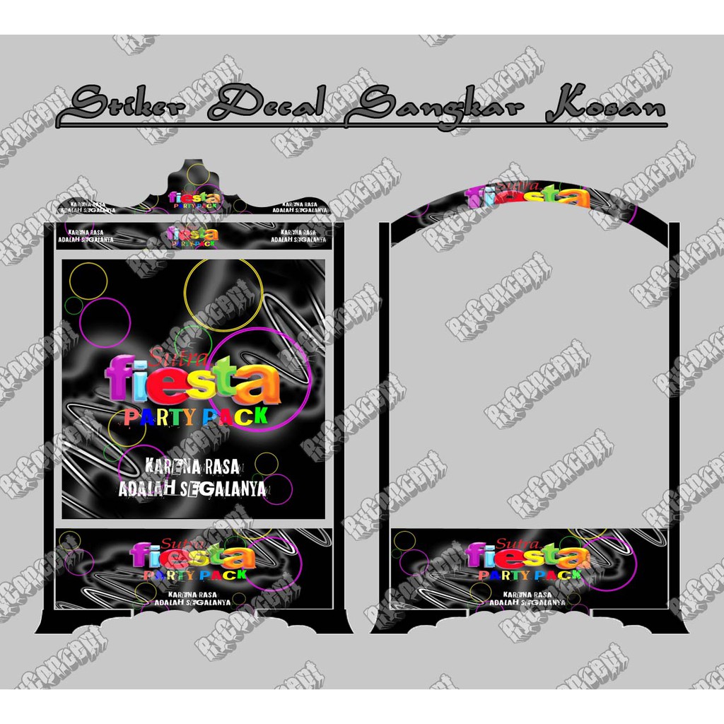 Stiker Decal Sangkar Kosan/kotak