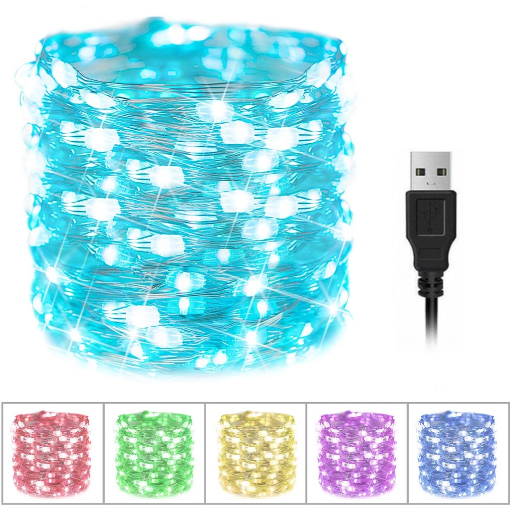 2M/5M/10M  USB Plug In String Fairy Lights / USB LED String light Fairy Christmas Copper Wire Lights /Waterproof Fairy Lights For Christmas Wedding Party Decoration