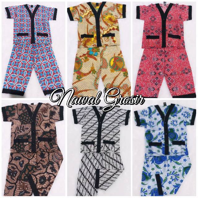 Piyama Anak Batik/ Piyama Batik Anak lengan pendek