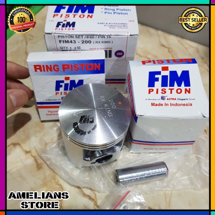 Grosir PISTON KIT RING SEHER RX KING RXK ASLI ORI FIM 150 200 - os 150 Elegan