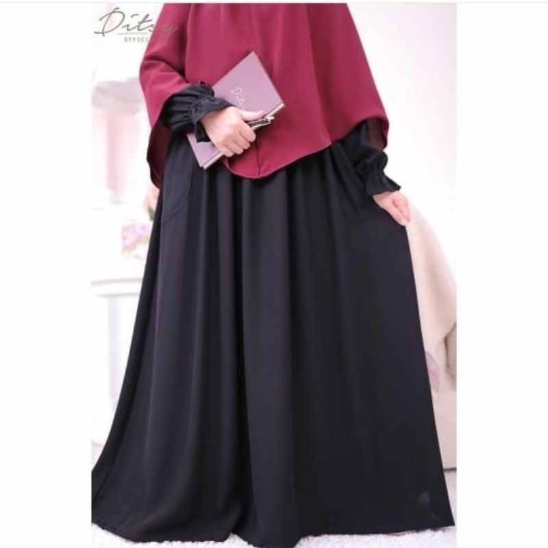 DITSY DESEMBER - LILURA MZ BLACK SIZE L (DASTER/DRESS/GAMIS)