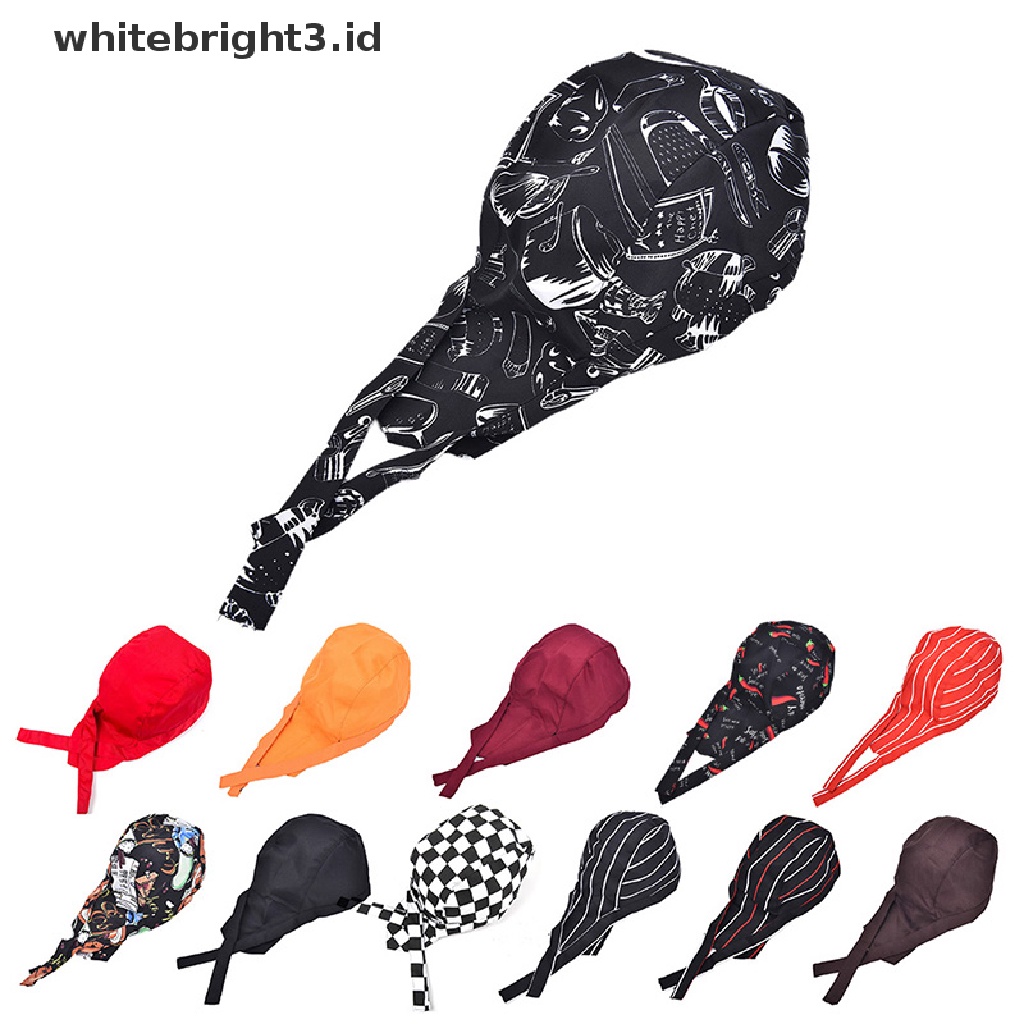 (whitebright3.id) Topi Koki Profesional Model Bajak Laut Aneka Warna