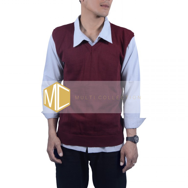 Rompi  Pria - Rompi Rajut - Vest rajut Pria