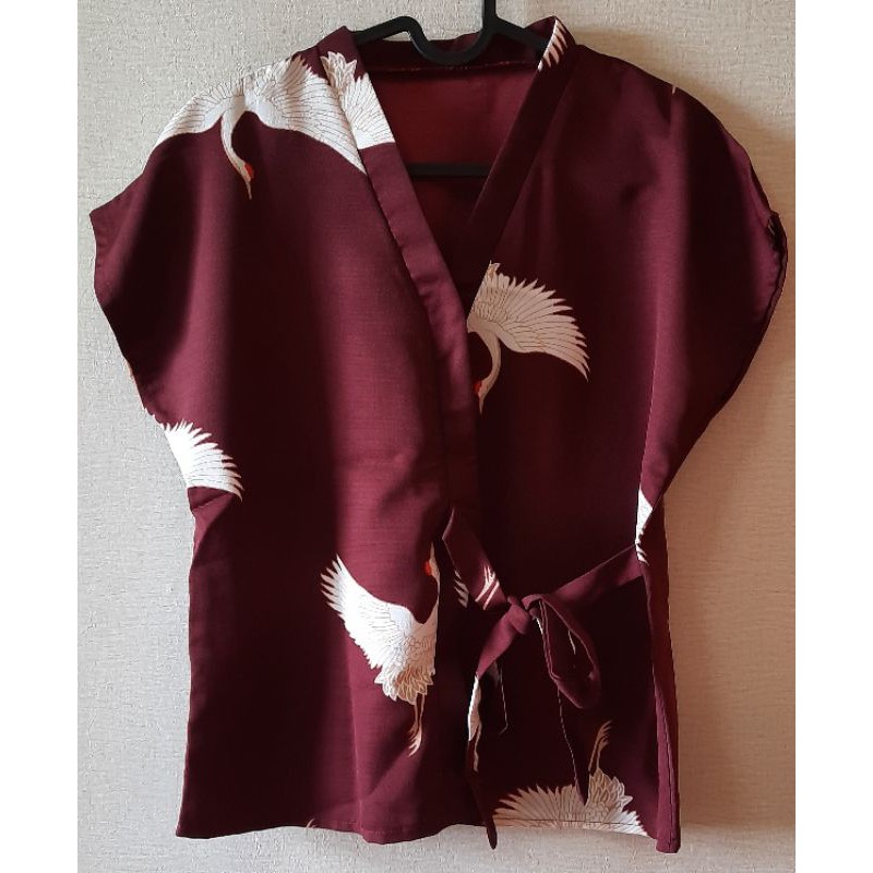 (Preloved) Kimono Top Maroon