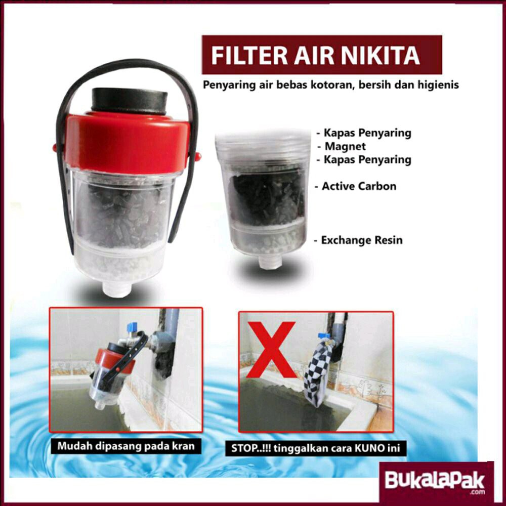 Nikita Water Filter Air Rumah Tangga / Saringan Keran Air / Saringan Kran Air / Penjernih Air