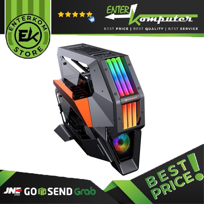 Cougar Gaming Case Conquer 2 Metal Framing + Tempered Glass - Casing PC