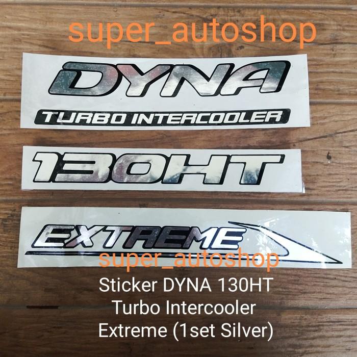 Sticker Stiker Dyna 130HT Turbo Intercooler Extreme Silver