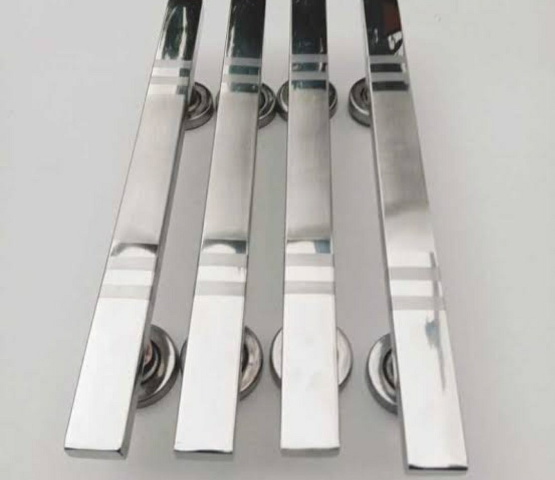 Handle Pintu Minimalis Stainless 2 Set+kunci