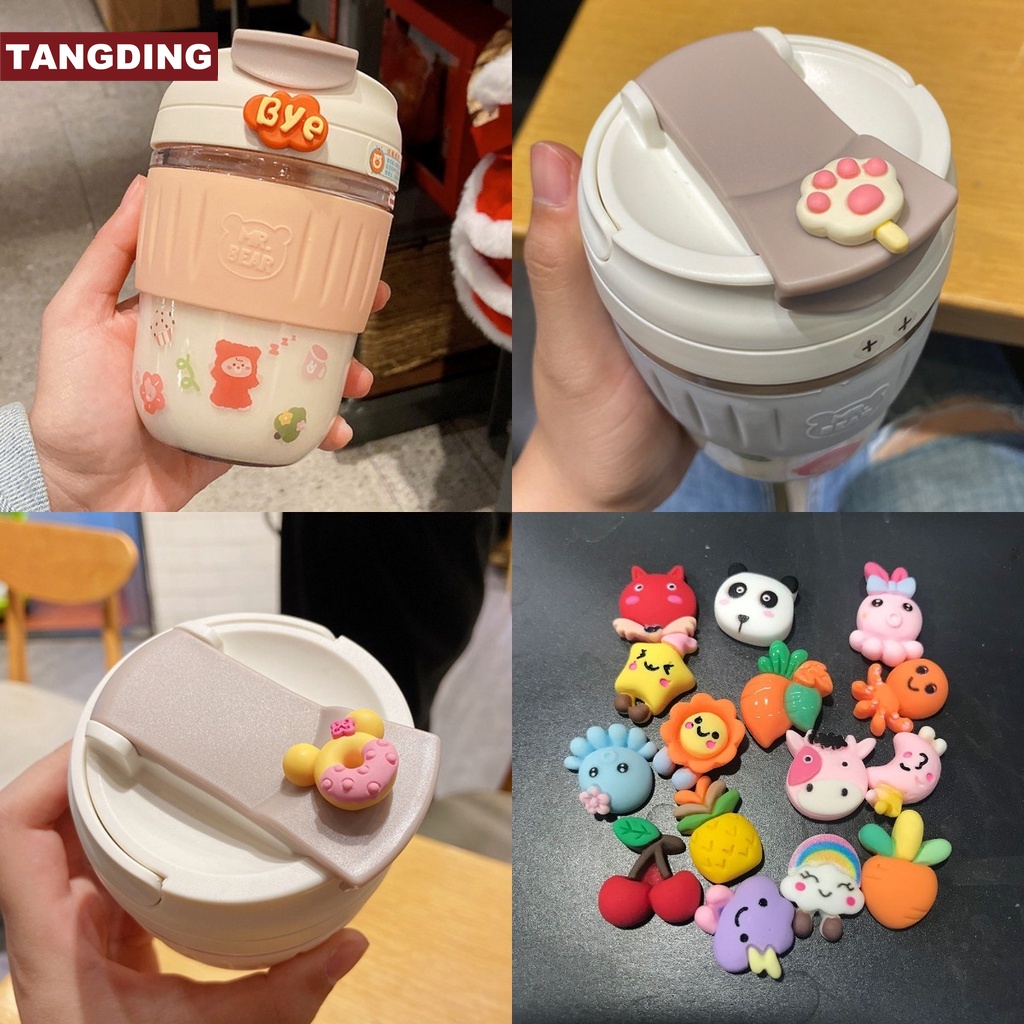 【COD Tangding】4pcs/set Random 3D DIY Cartoon Travel Water Cup Bottle Sticker