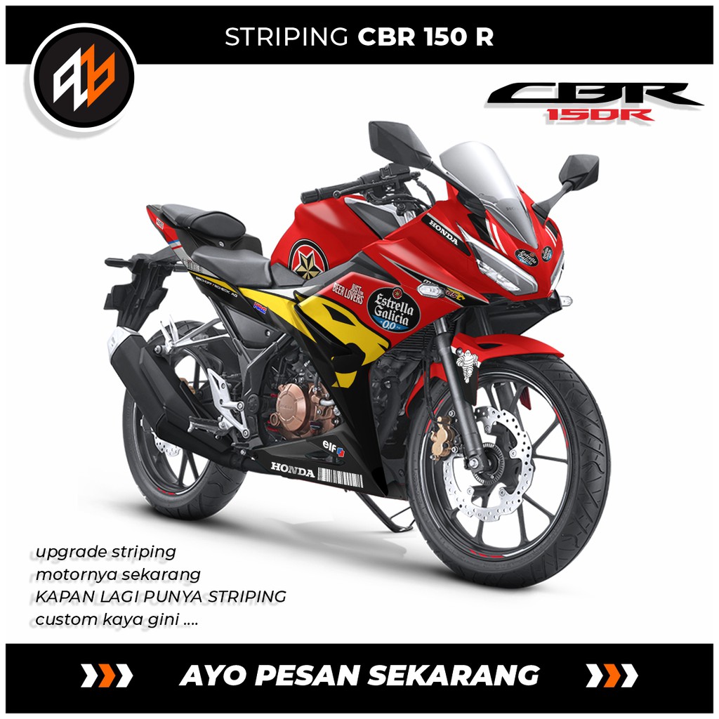 STRIPING HONDA CBR 150 R MARC VDS / STIKER MOTOR HONDA CBR 150 R MARC VDS LIVERY