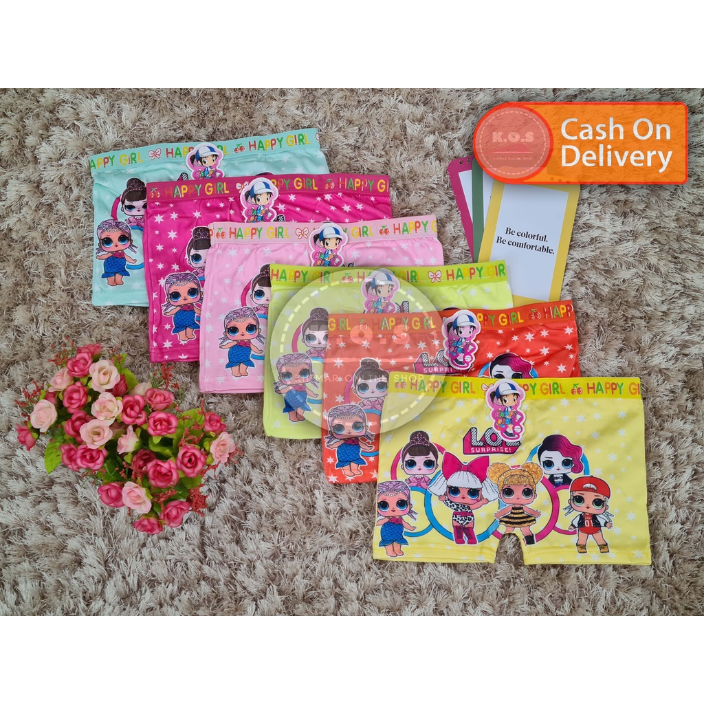 Celana dalam anak perempuan boxer cewek karet lebar