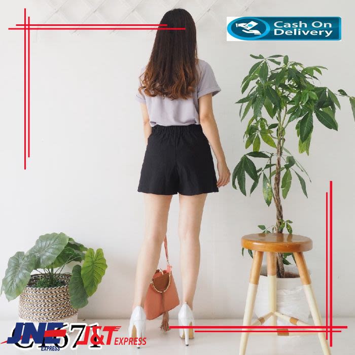 celana bahan pendek wanita polos celana sontog wanita BM559
