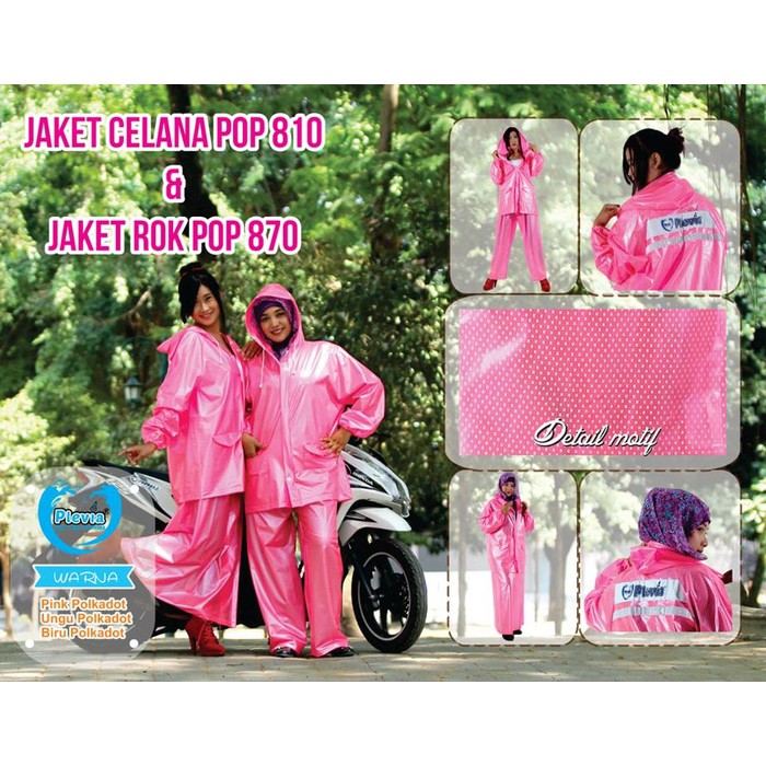 JAS HUJAN JAKET CELANA POLKADOT PLEVIA 810 STELAN RAINCOT