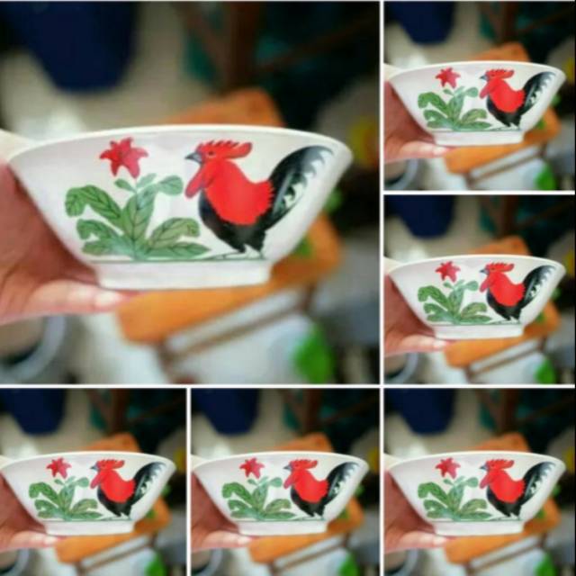 GARANSI PECAH 1 SET ISI 6 PCS MANGKOK BAKMI/MANGKOK BUBUR/MANGKOK KERAMIK/MANGKOK MIE AYAM/MANGKOK