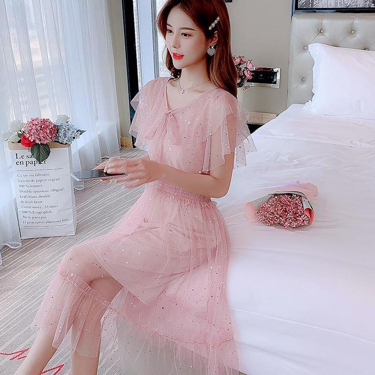 Bagus Dipakai.. COD dress brukat/dress brukat import/long dress satin/dress brukat pendek/long dress