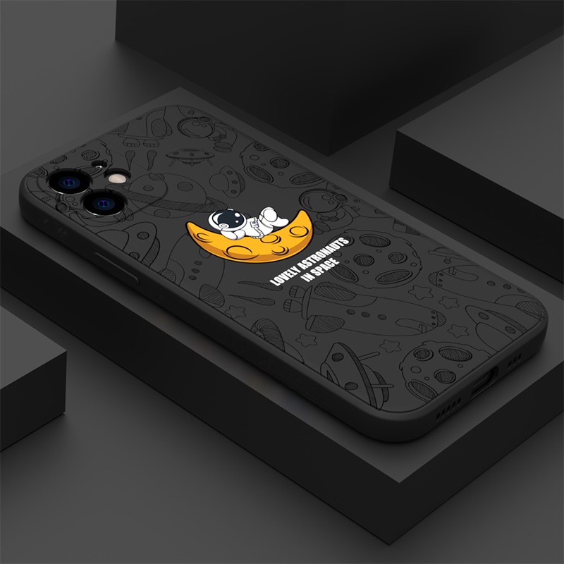Soft Case Silikon Motif Astronot Luar Angkasa Untuk Huawei Y6P Y7A Y6 Pro 2019 Y9S Nova 7i 5T 3i P30 Lite