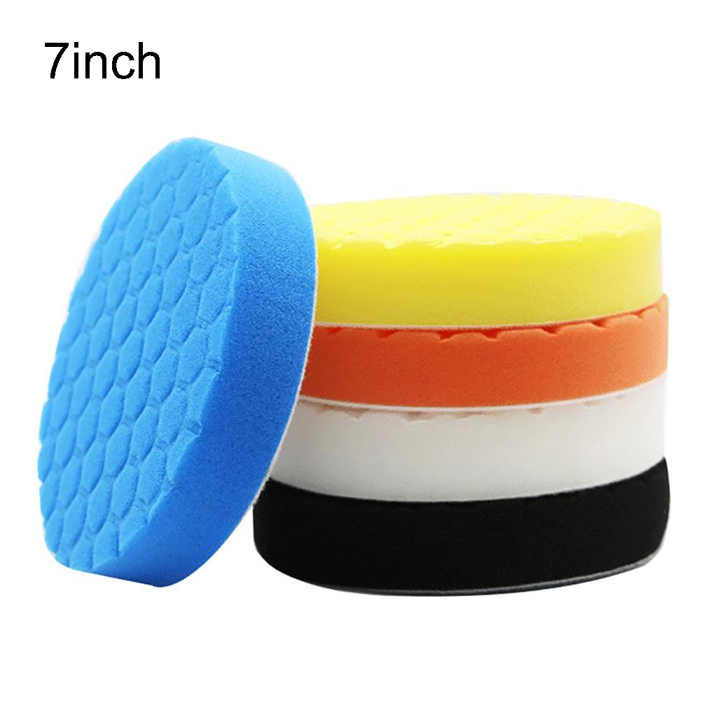 [Jianxin] 5Pcs 3/4/5/6/7inch Car Auto Body Care Round Sponge Buffing Polishing Waxing Pad