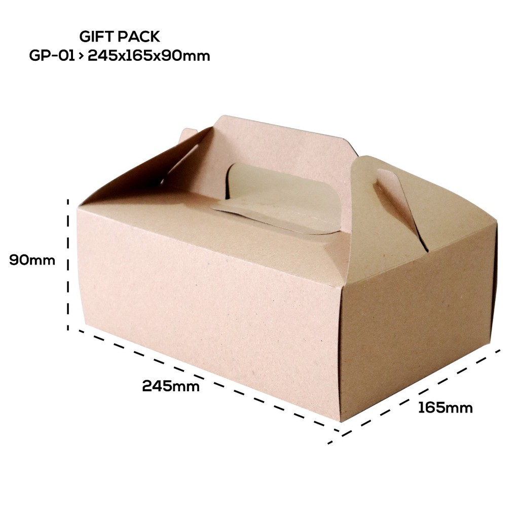 Gift Pack Handle Box Hampers Box Kue Kering (GP1K8-24.5x16.5x9 Cm)