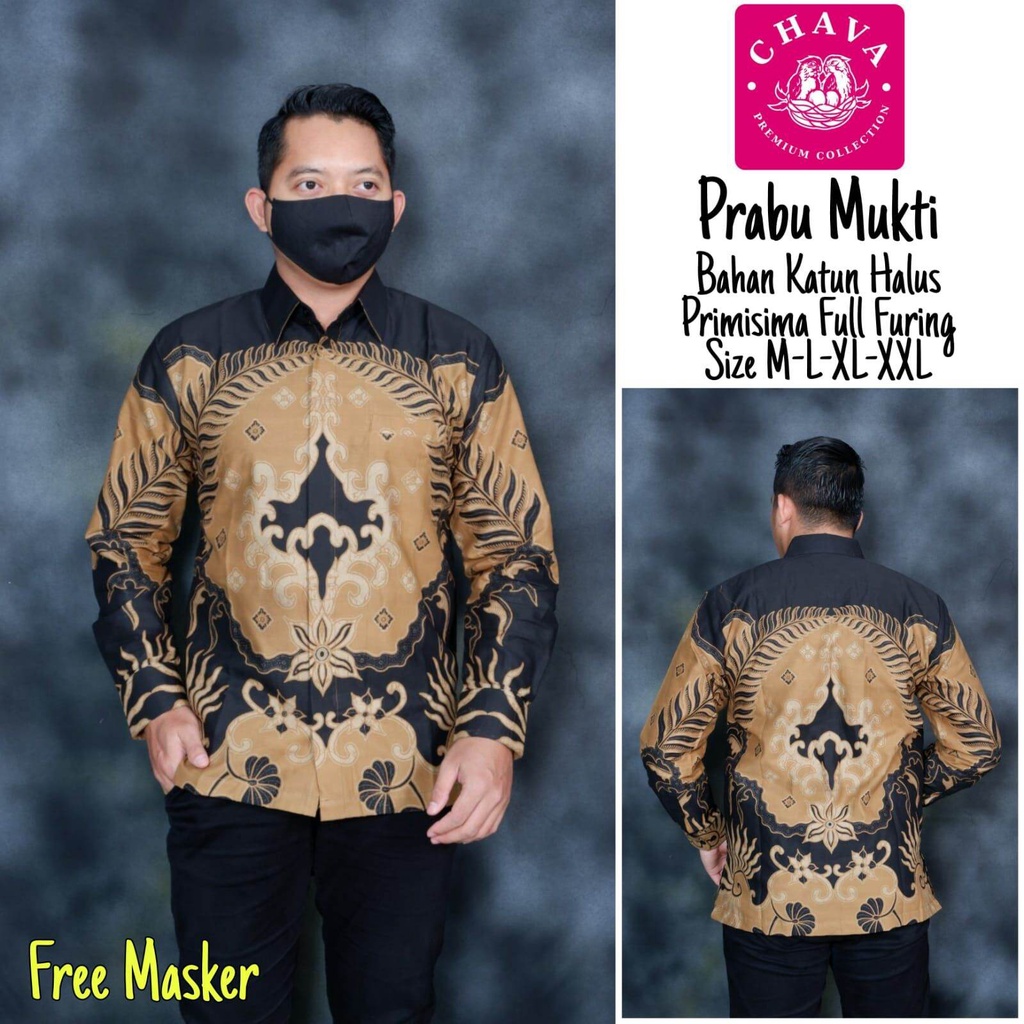 Kemeja Batik Pria Batik Lengan Panjang Terbaru Baju Batik Lengan Panjang Pria Batik Prabu Mukti