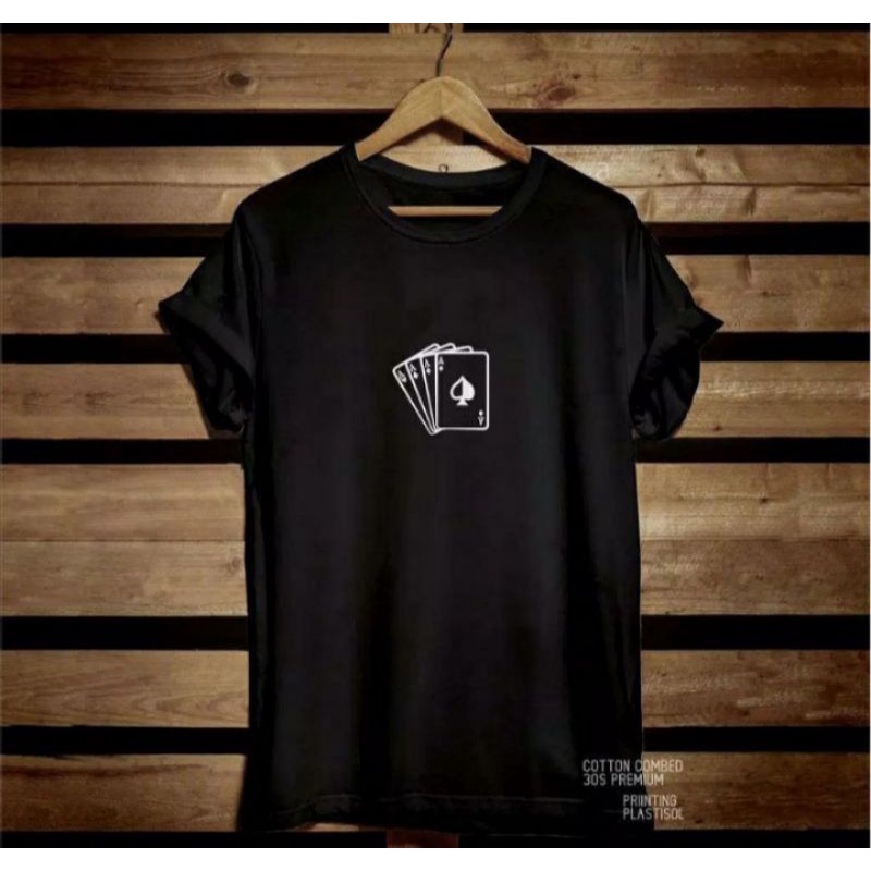 kaos kartu AS / Kaos Distro Kartu AS t-shirt Kaos Kartu