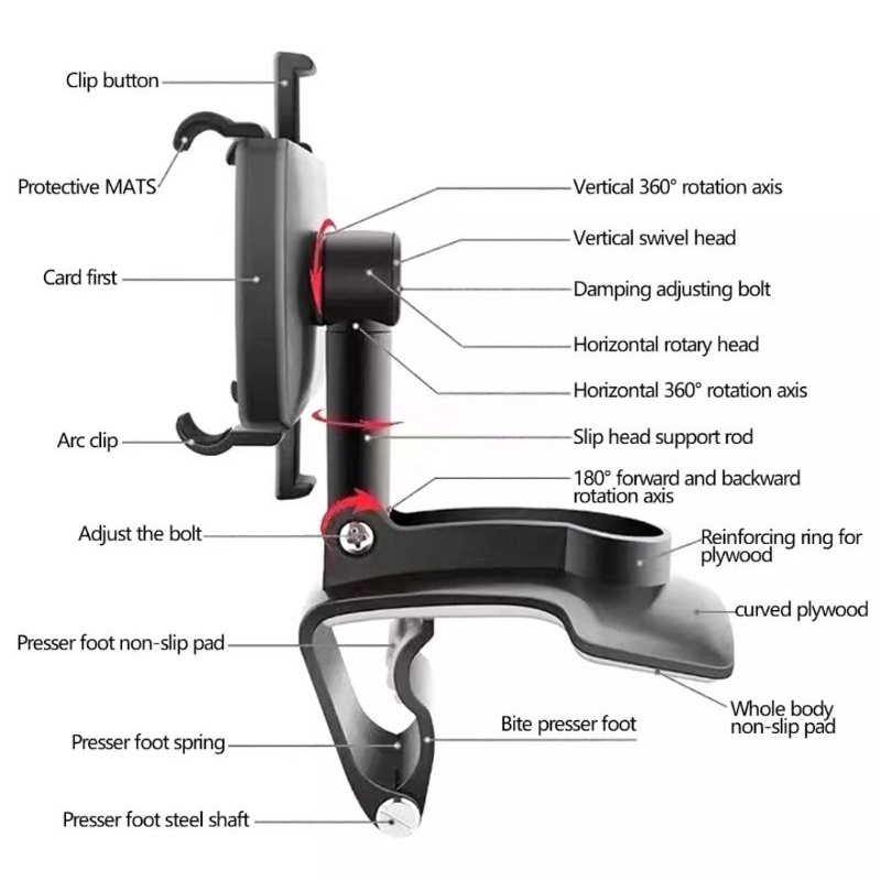 Holder HP Mobil Dashboard Kaca Spion Universal