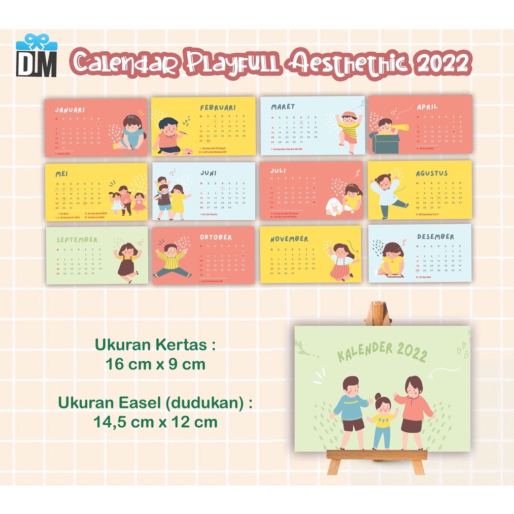 

Kalender Duduk Playfull Aestethic Kalender Estetik Minimalis Kalender 2022 2023 2024 Pajangan Rumah #M
