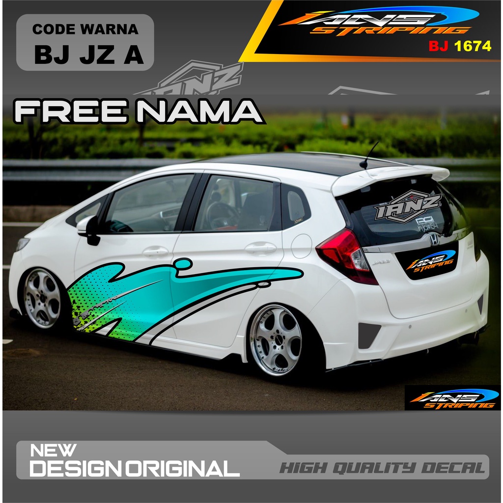 STIKER DECAL MOBIL HONDA JAZZ AYLA AGYA / STIKER VARIASI MOBIL / STRIPING MOBIL TERBARU