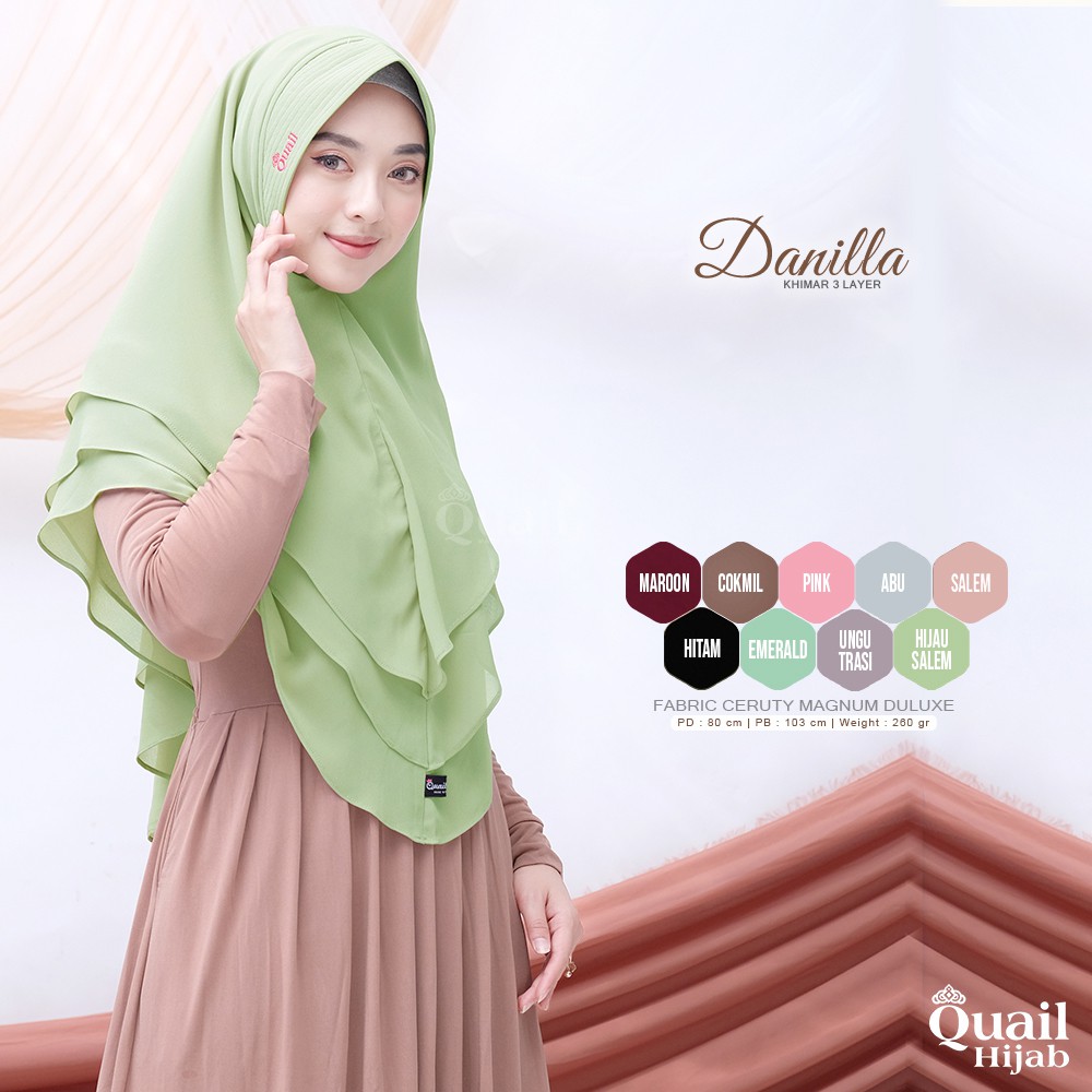 Danilla Khimar 3 Layer Original by Quailhijab