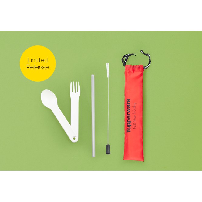 eco straw n cutlery merah